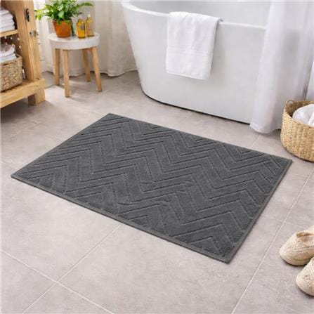 HOME LIVING STYLE TOWEL RUG MAISARAH 45X70CM DARK GRAY