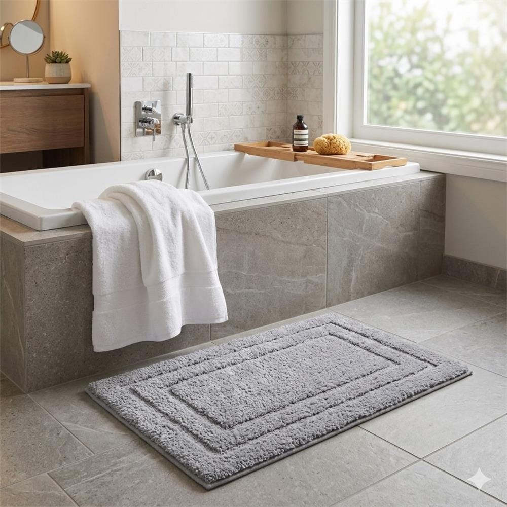 HOME LIVING STYLE TUFTED MAT FIFI 2IN1 50X80CM GRAY