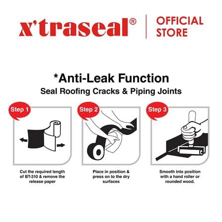 X'TRASEAL BUTYL FLASHING TAPE (75MM x 1.5MM x 10M) BT-310(3")