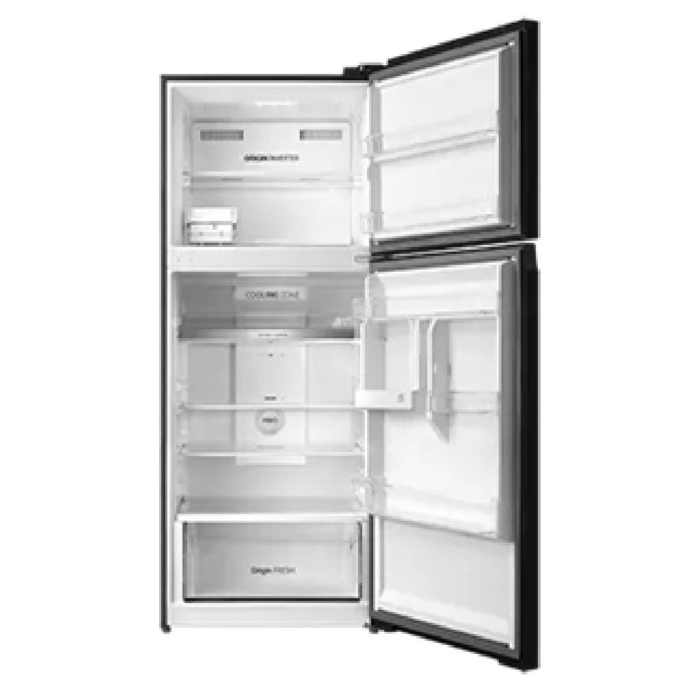 TOSHIBA 2 DOOR REFRIGERATOR GR-RT559WE-PGY(22) 490L BLACK GLASS