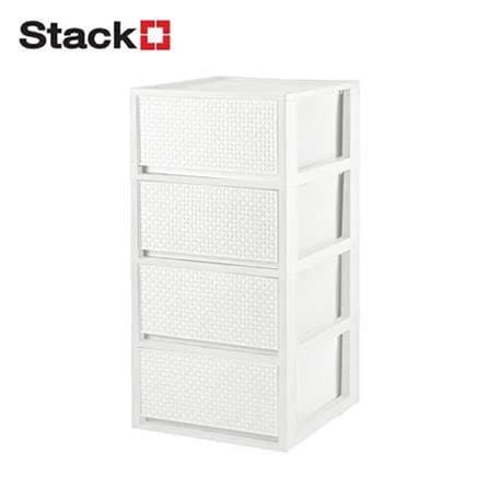 4-TIER DRAWER SAAN 34.2X36.5X68.5CM WHITE