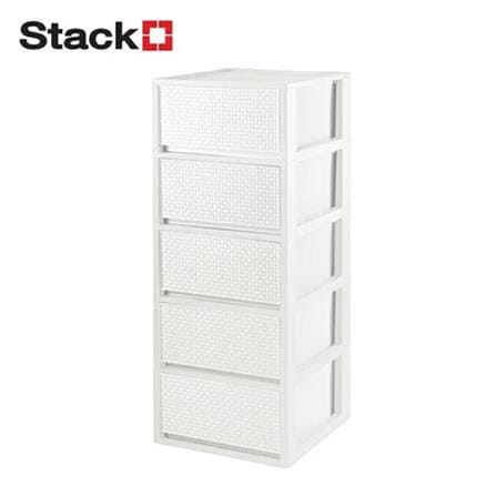 5-TIER DRAWER SAAN 34.2X36.5X85.4CM  WHITE