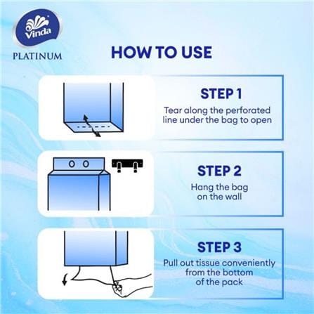 VINDA DELUXE HANGING HAND TOWEL 4-PLY 280S