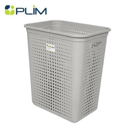RECTANGULAR LAUNDRY BASKET PLIM BUBBLE SIZE L GREY