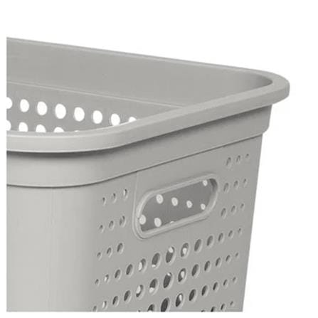 RECTANGULAR LAUNDRY BASKET PLIM BUBBLE SIZE L GREY