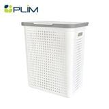 RECTANGULAR LAUNDRY BASKET WITH LID PLIM BUBBLE SIZE L WHITE