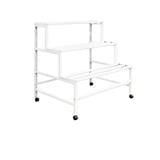MOJOMORE 3 TIER FLOWER POT RACK WITH WHEEL GALAXY WHITE 80CM