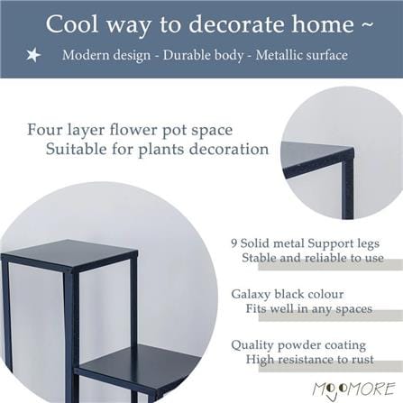 MOJOMORE 4 LAYER PEDESTAL GALAXY BLACK