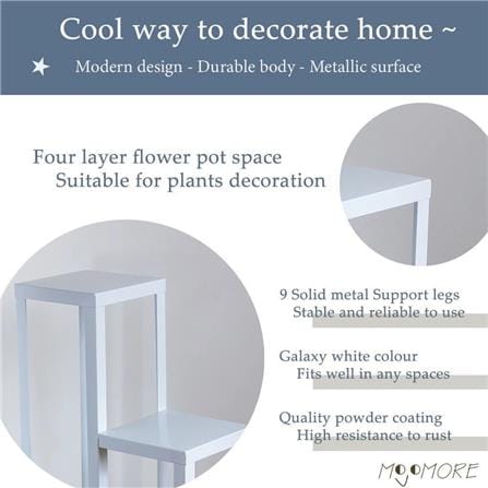 MOJOMORE 4 LAYER PEDESTAL GALAXY WHITE