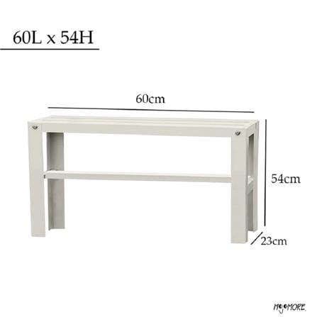 MOJOMORE HEAVY DUTY FLOWER POT RACK GALAXY WHITE 60L X 54H