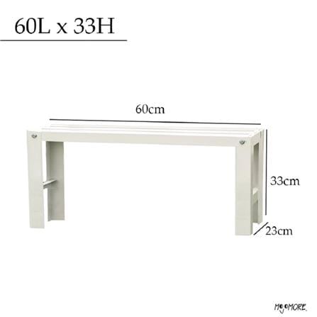 MOJOMORE HEAVY DUTY FLOWER POT RACK GALAXY WHITE 60L X 33H