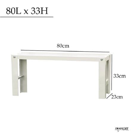 MOJOMORE HEAVY DUTY FLOWER POT RACK GALAXY WHITE 80L X 33H