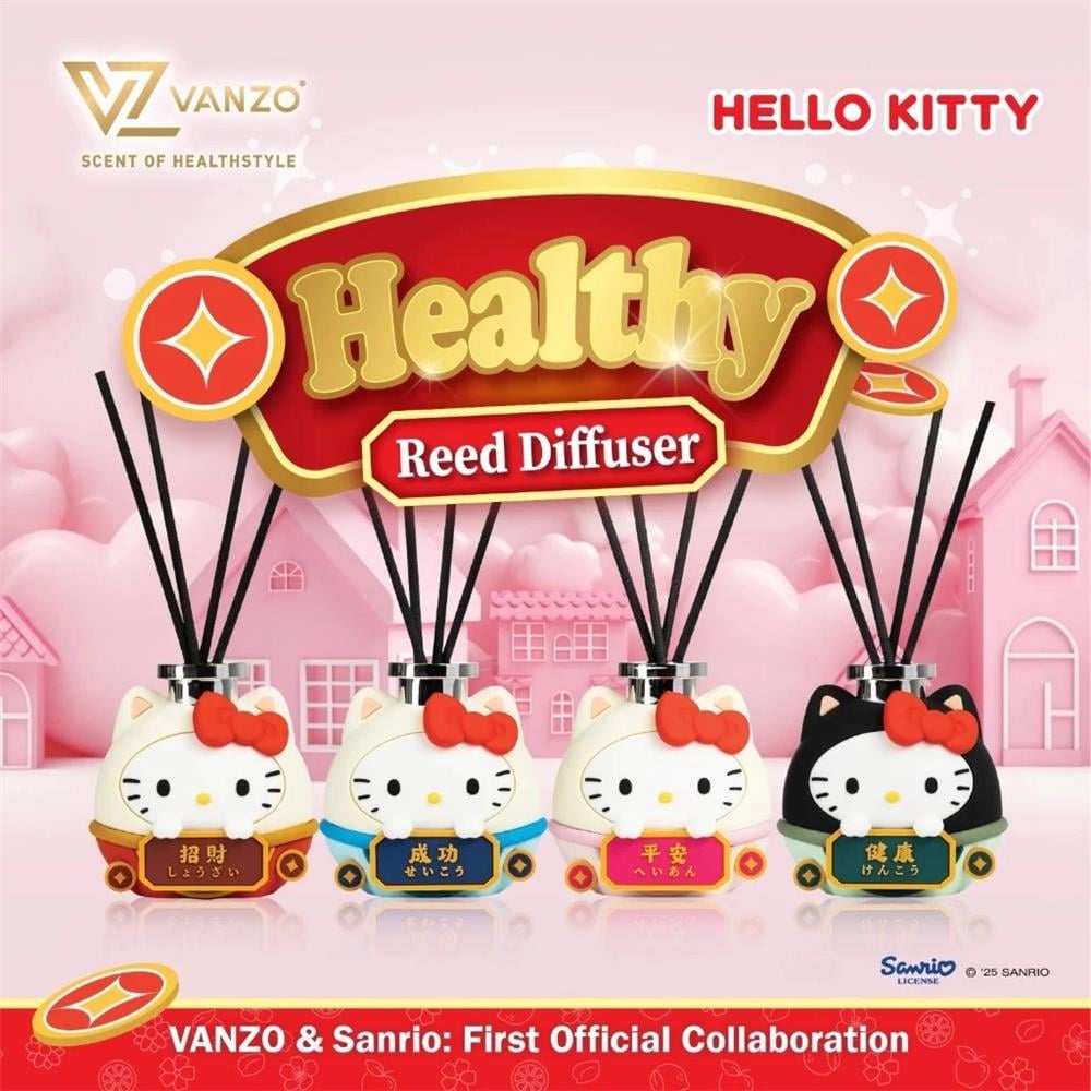 VANZO REED DIFFUSER HELLO KITTY FORTUNE CITRUS VERBENA  120ML
