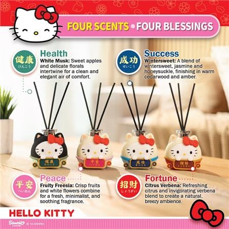 VANZO REED DIFFUSER HELLO KITTY HEALTH WHITE MUSK 120ML