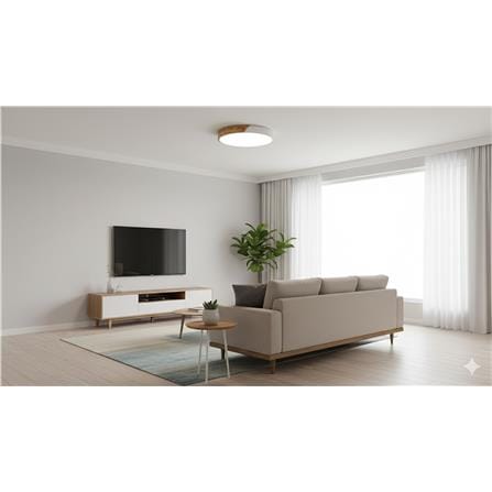 BRIGHT OBJECTIVE CEILING LAMP 16875-230 WH BROWN WHITE 23CM
