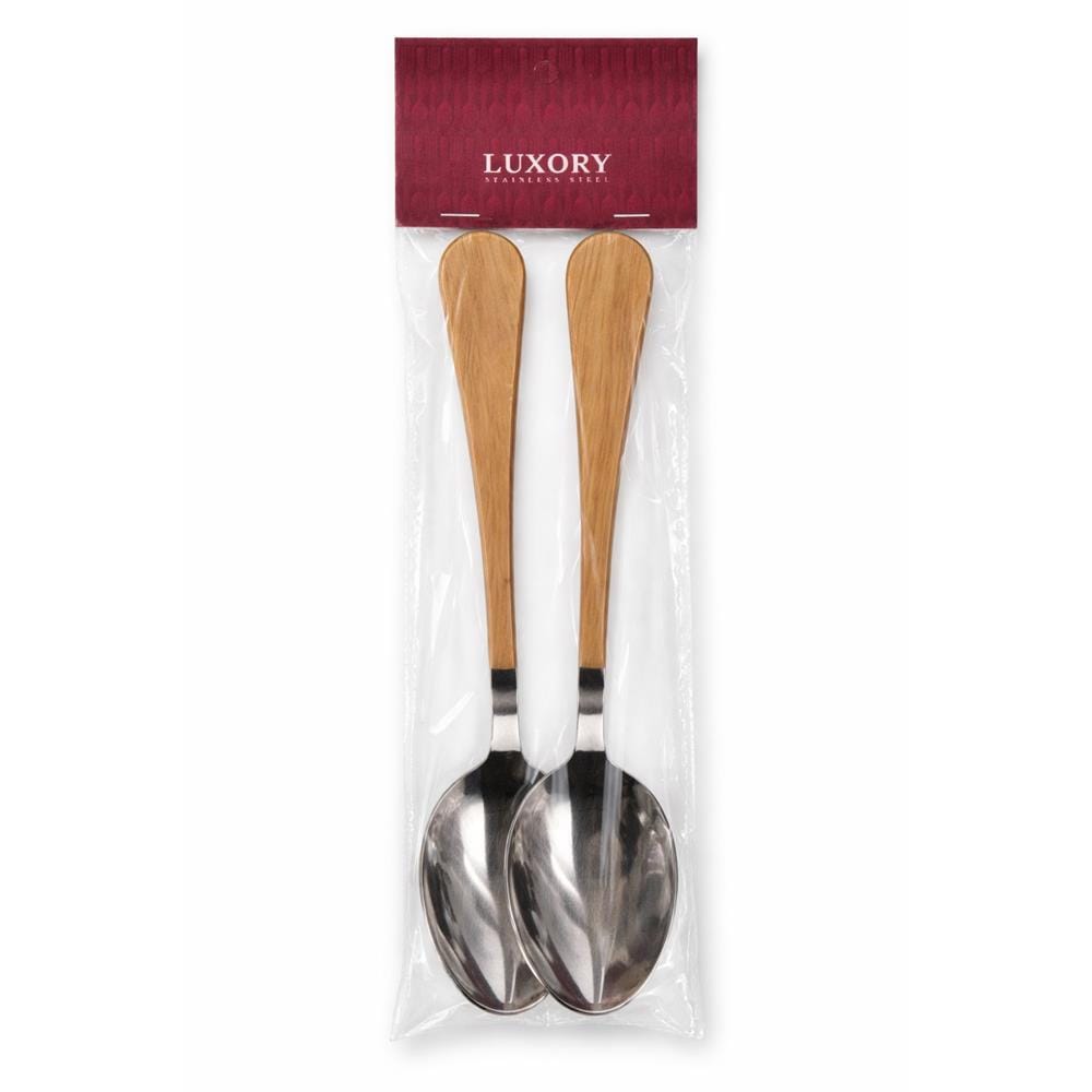 LUXORY 2PCS WOODEN TABLE SPOON WD-18-1