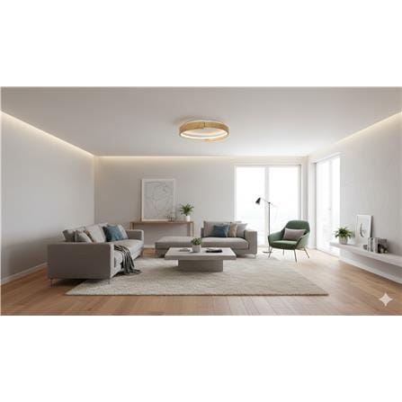BRIGHT OBJECTIVE CEILING LAMP 16871-400 BROWN WHTE 40CM