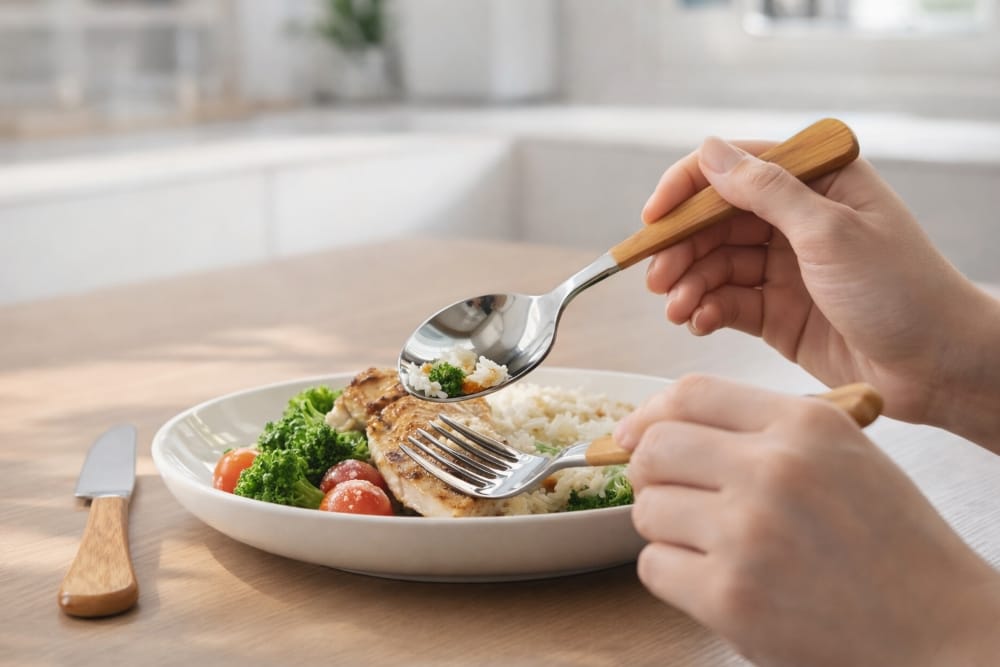 LUXORY 2PCS WOODEN TABLE FORK WD-18-2