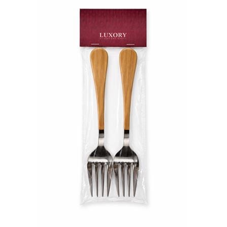 LUXORY 2PCS WOODEN TABLE FORK WD-18-2
