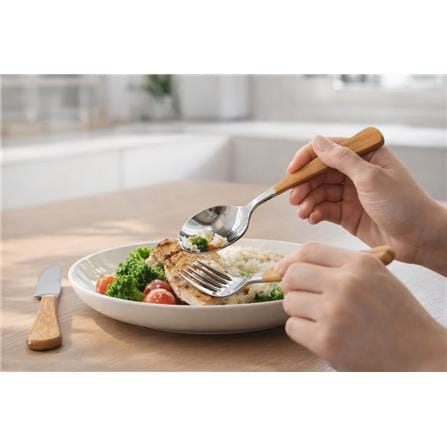 LUXORY 2PCS WOODEN TABLE FORK WD-18-2