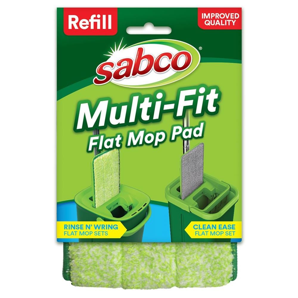 SABCO MULTI-FIT FLAT MOP REFILL GREEN