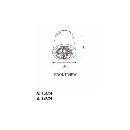 YETPLUS LED SURFACE DOWNLIGHT 5001 E27 WHITE