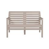 2-SEATER PATIO BENCH SPRING MONTANA CIRCULAR TAUPE