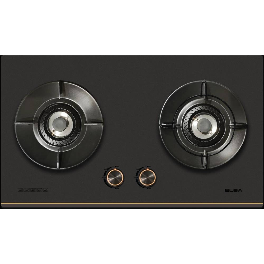 ELBA FLEXIBLE BUILT-IN GAS HOB EGH-S8512G(GR) 2BURNER 5.0KW 76CM BLACK