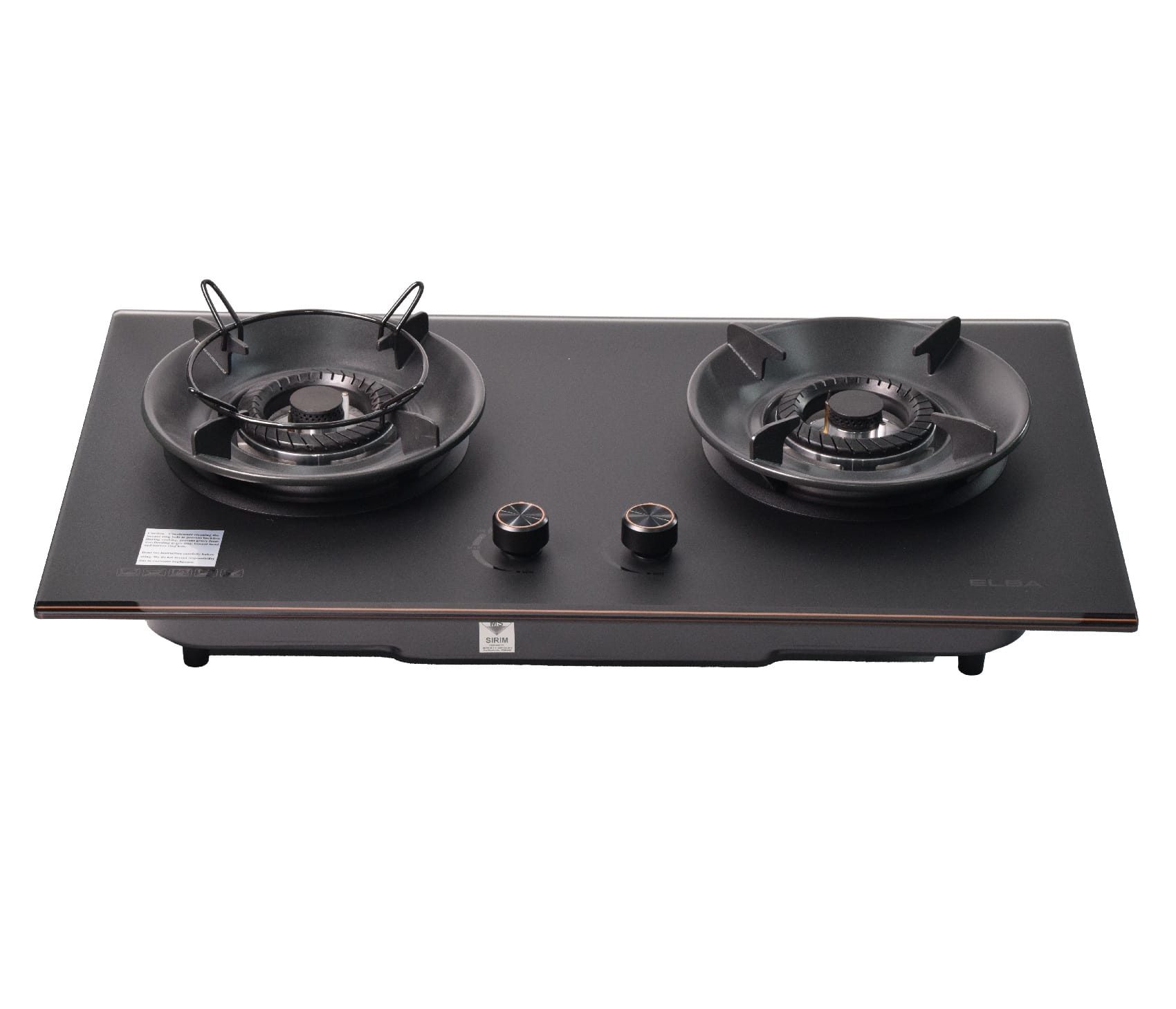 ELBA FLEXIBLE BUILT-IN GAS HOB EGH-S8512G(GR) 2BURNER 5.0KW 76CM BLACK