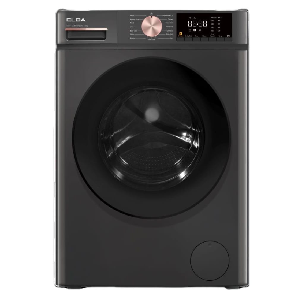 ELBA FRONT LOAD WASHING MACHINE EWF-S8070IN(GR) 8KG COOL GREY