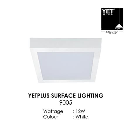 YETPLUS LED SURFACE DOWNLIGHT 9005 12W 6500K WHITE SQUARE