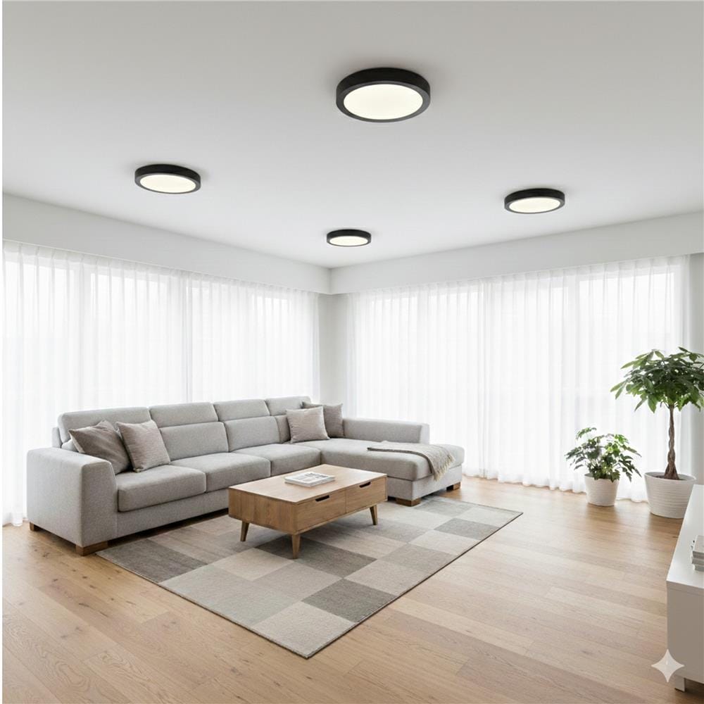 YETPLUS LED SURFACE DOWNLIGHT 9003 18W 4000K BLACK ROUND