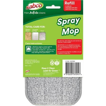 SABCO SPRAY MOP HANDLE REFILL GREY