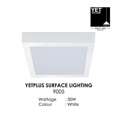 YETPLUS LED SURFACE DOWNLIGHT 9005 30W 4000K WHITE SQUARE