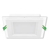 YETPLUS LED RECESSED DOWNLIGHT 5018 12W 3-COLOR GLASS SQUARE
