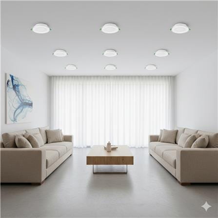 YETPLUS LED RECESSED DOWNLIGHT 5017 18W 3-COLOR GLASS ROUND