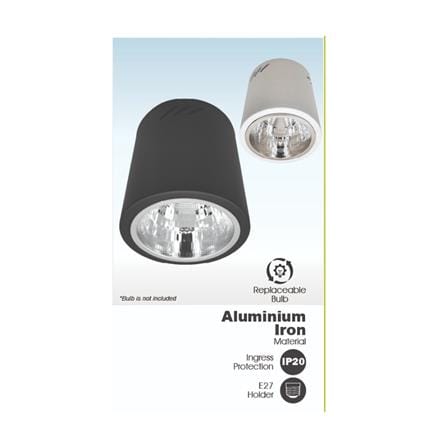 YETPLUS LED SURFACE DOWNLIGHT 5001 E27 BLACK