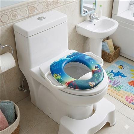 COSSY PLUS KID CUSHION TOILET SEAT CP-T6400-6102 OCEAN BLUE