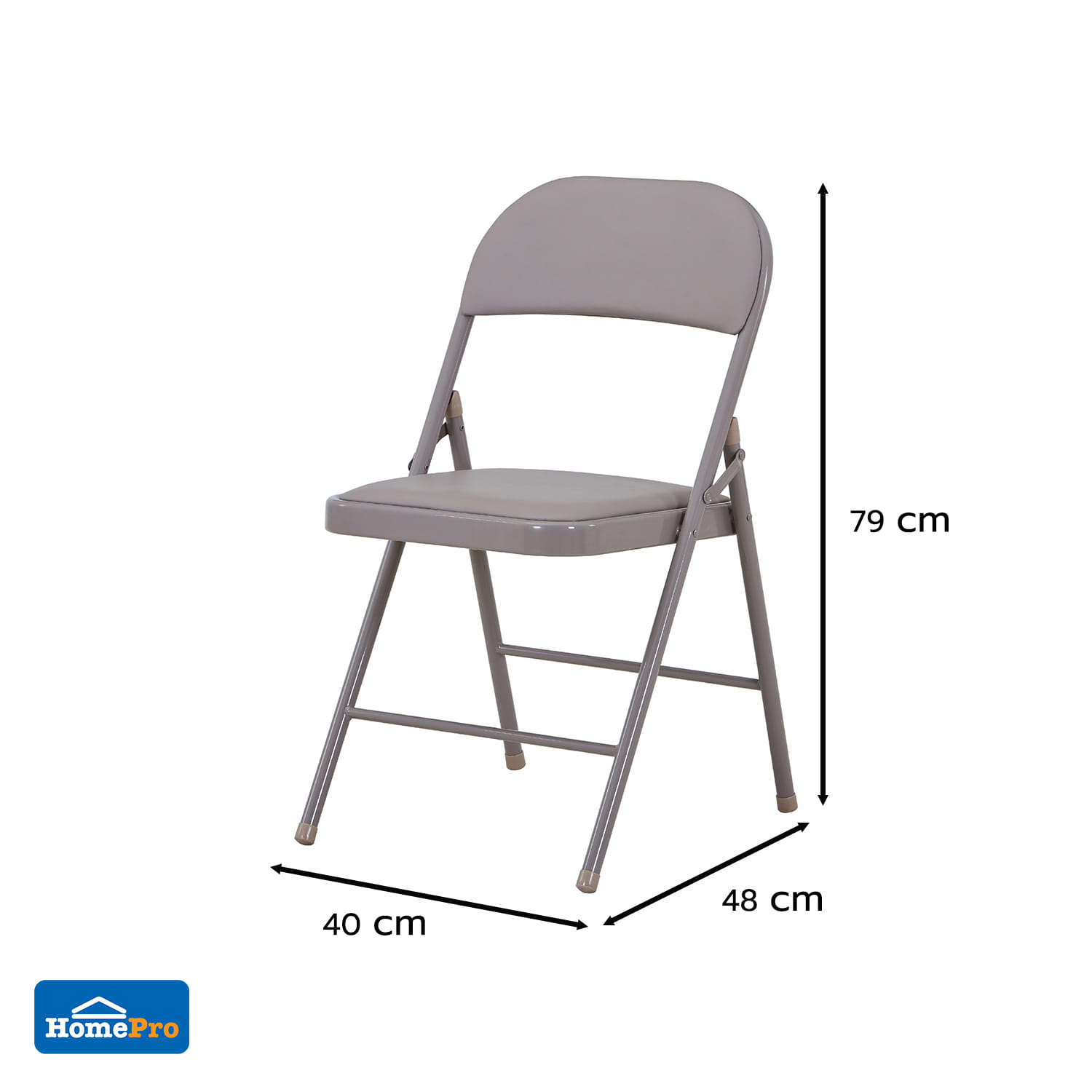 FOLDING CHAIR FOLK-S PU GREY