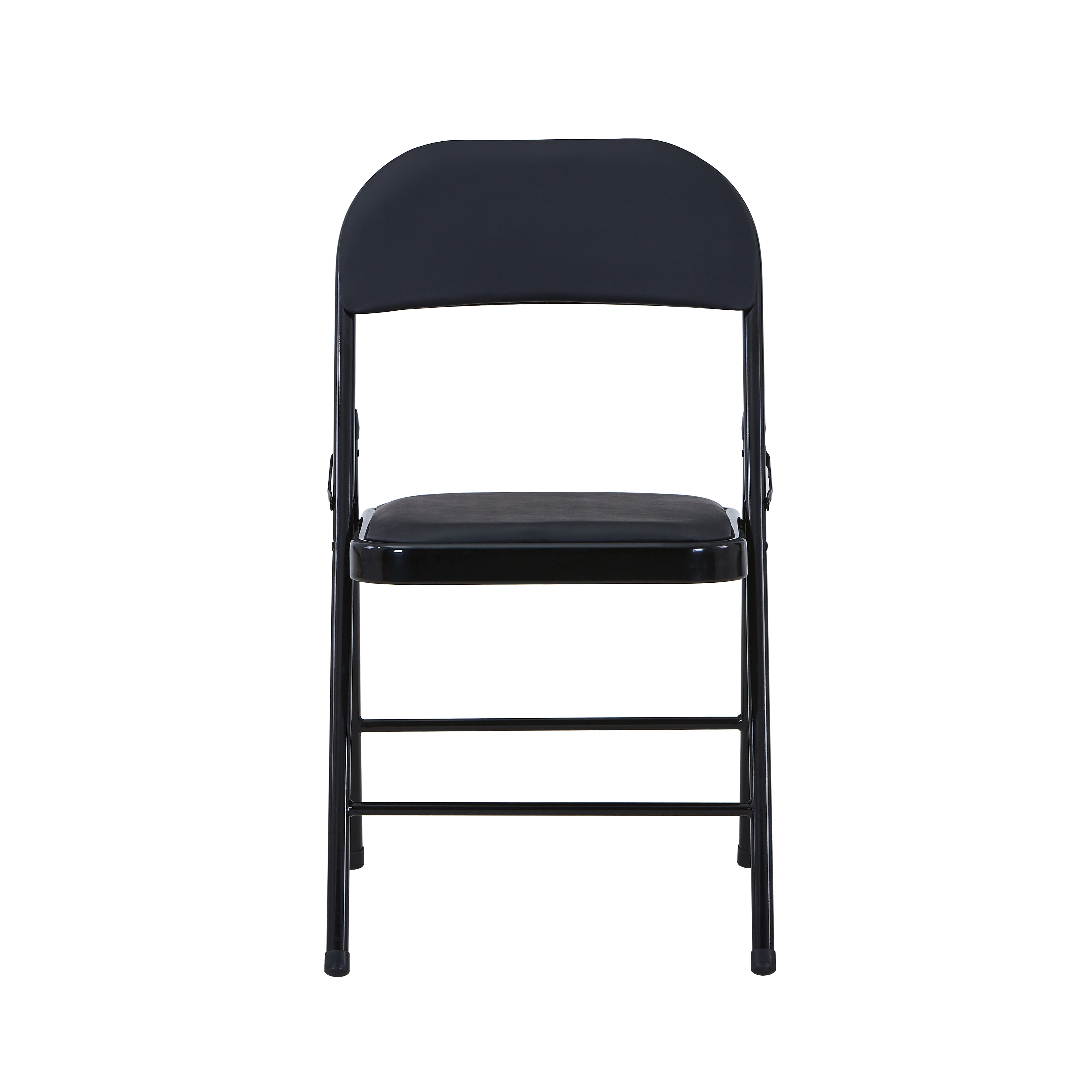 FOLDING CHAIR FOLK PU BLACK