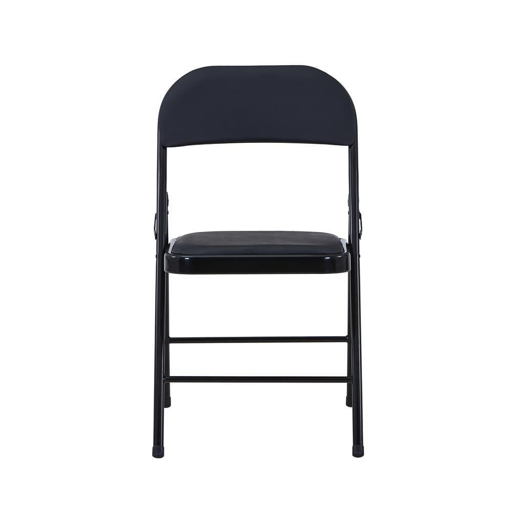FOLDING CHAIR FOLK PU BLACK