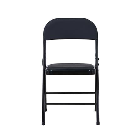 FOLDING CHAIR FOLK PU BLACK