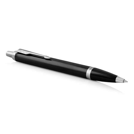 PARKER IM BLACK LACQUER CHROME TRIM BALLPOINT PEN MEDIUM BLACK TB