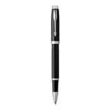 PARKER IM BLACK LACQUER CHROME TRIM ROLLERBALL PEN HD TB
