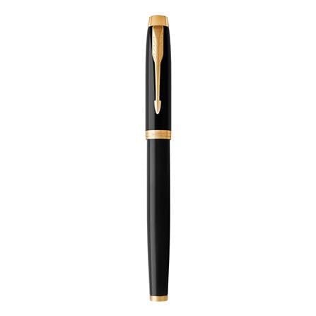 PARKER IM BLACK LACQUER GOLD TRIM FOUNTAIN PEN MEDIUM TB