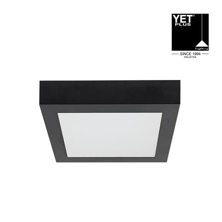 YETPLUS LED SURFACE DOWNLIGHT 9016 20W 3-COLOR BLACK SQUARE