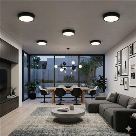 YETPLUS LED SURFACE DOWNLIGHT 9015 30W 3-COLOR BLACK ROUND
