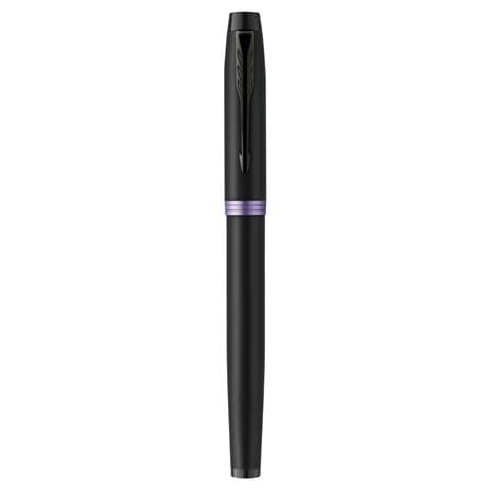PARKER IM VIBRANT RING AMETHYST PURPLE BLACK TRIM FOUNTAIN PEN FINE+CONVERTER TB