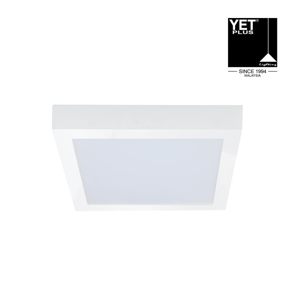 YETPLUS LED SURFACE DOWNLIGHT 9016 12W 3-COLOR WHITE SQUARE