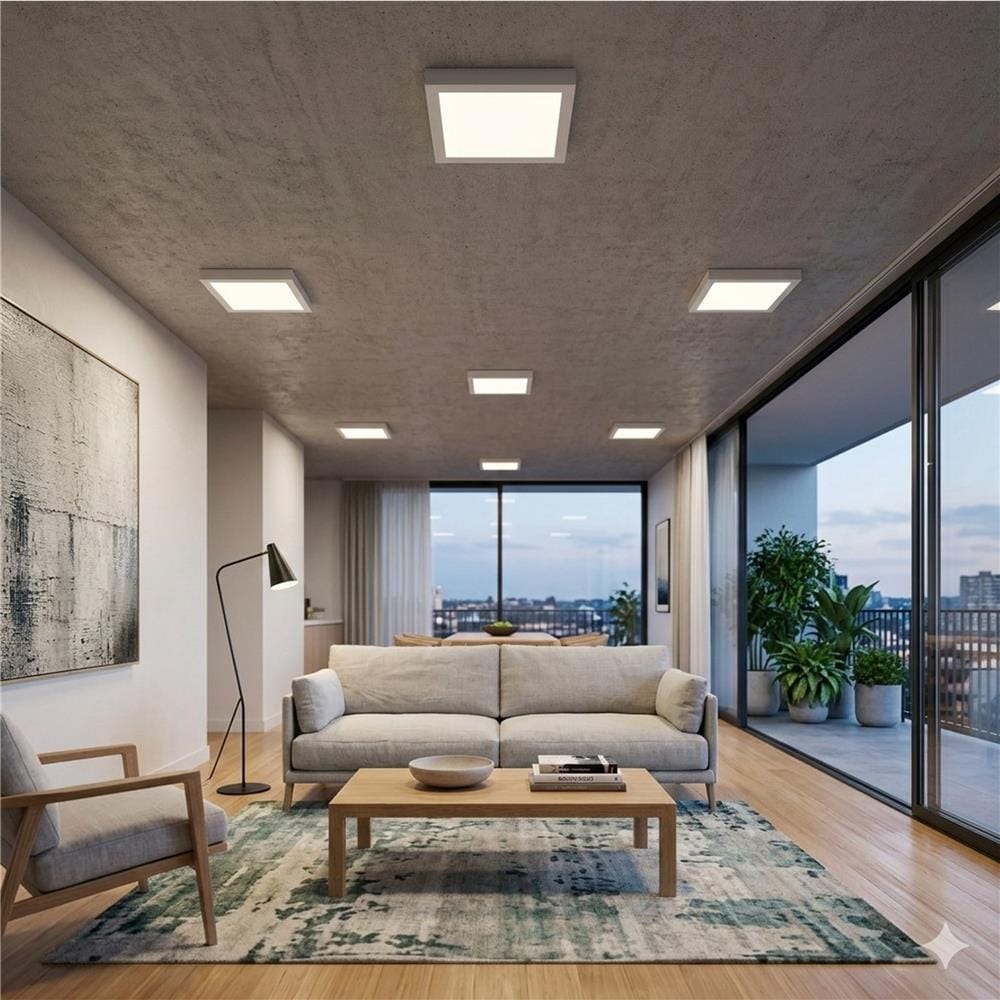 YETPLUS LED SURFACE DOWNLIGHT 9016 12W 3-COLOR WHITE SQUARE